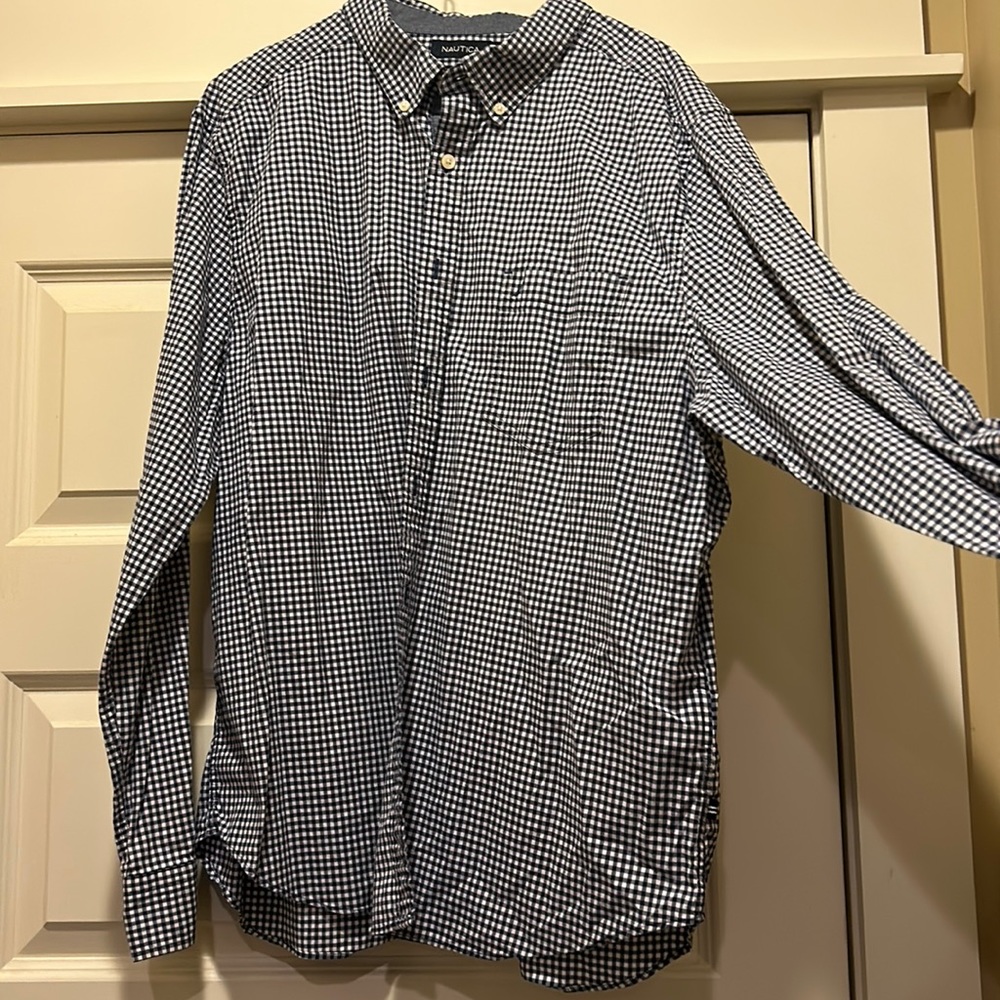 Blue Plaid Nautica Button down
